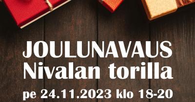 Mainoskuva Joulunavauksesta. Tiedot tekstissä.