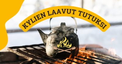 Kuvassa kahvipannu ulkotulella