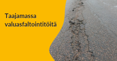 Taajamassa valuasfaltointitöitä