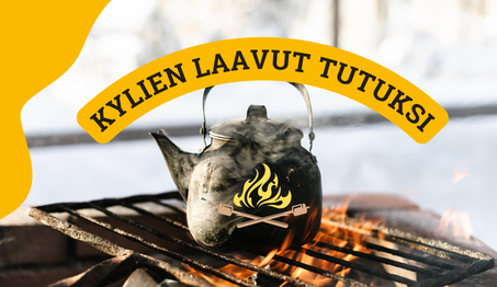 Kuvassa kahvipannu ulkotulella