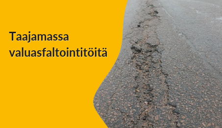 Taajamassa valuasfaltointitöitä