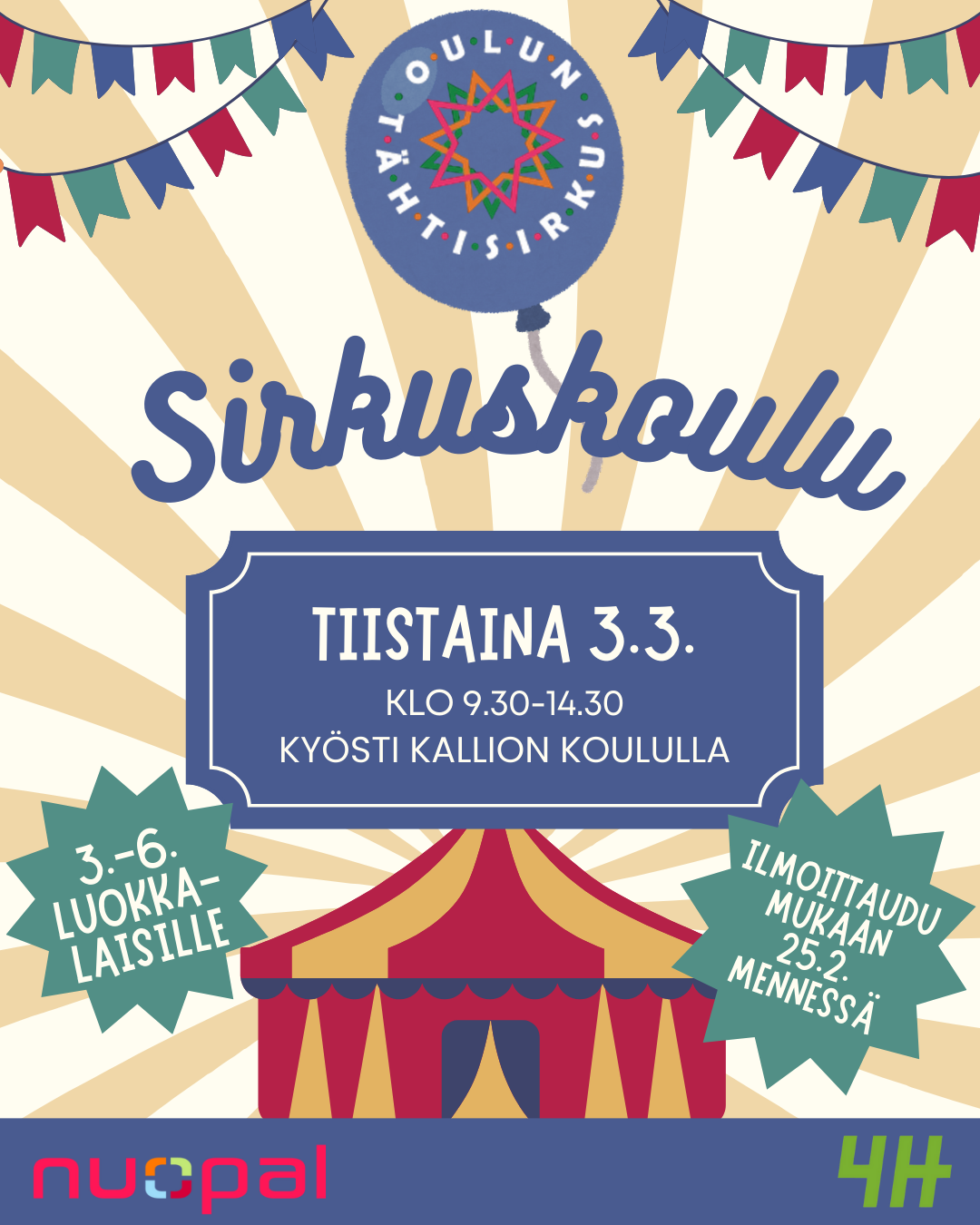 Mainos sirkuskoulusta