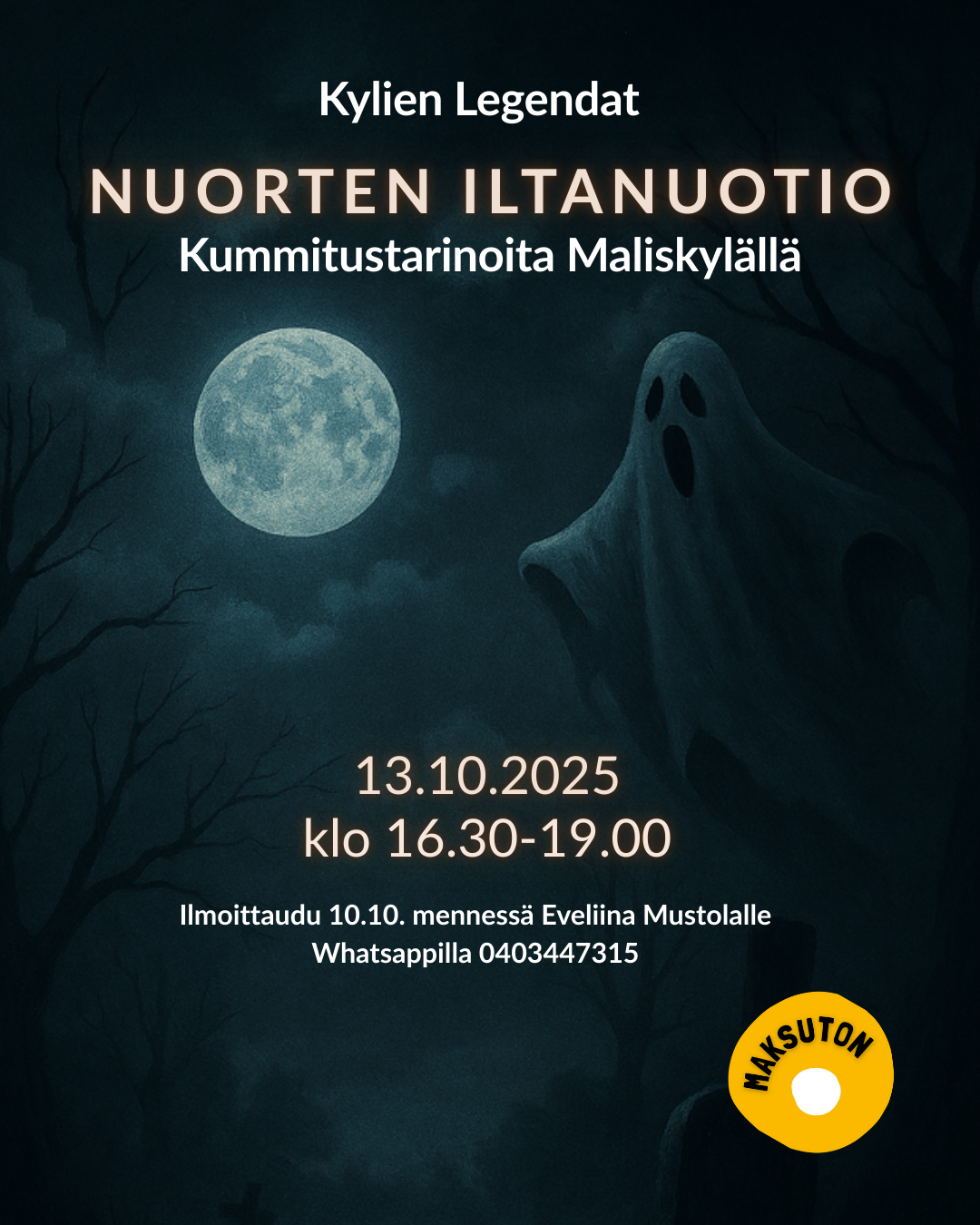Mainos nuorten iltanuotiosta