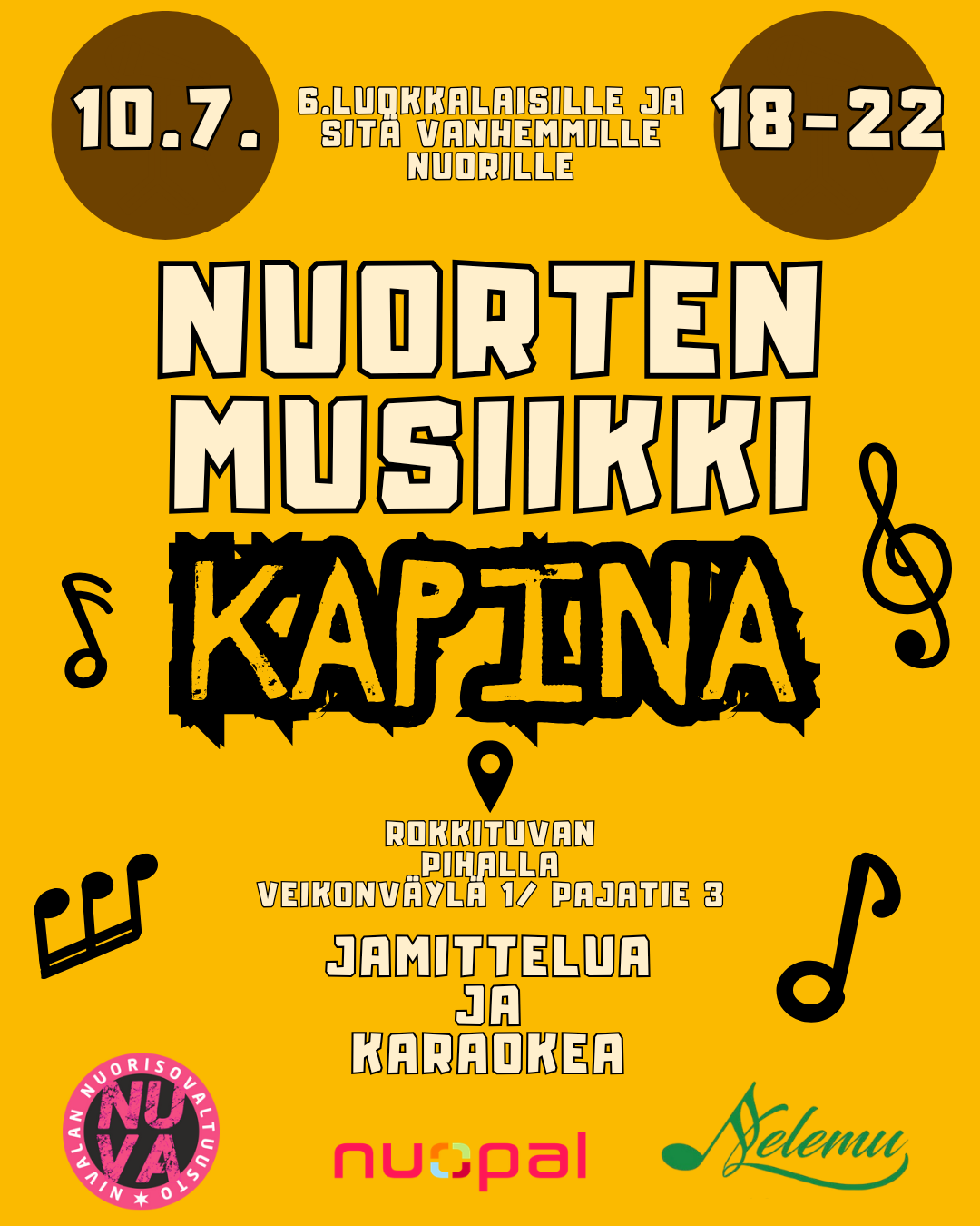 Mainos nuorten musiikkikapinasta